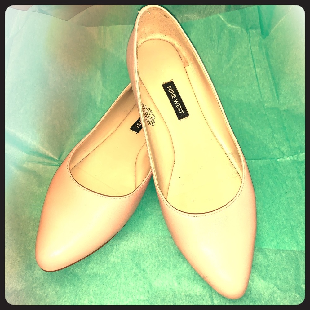 Nine West Pink Leather Flats